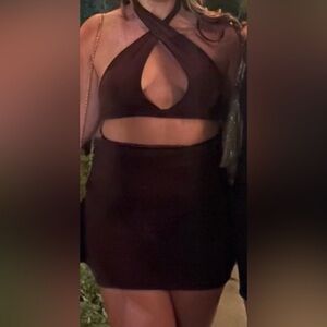 Elegant Brown Simmer Women's Dress